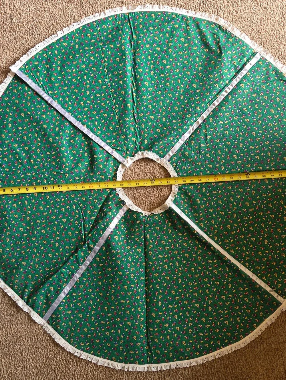 Vintage 1999 Magickal Gypsy Creations Handsewn Tree Skirt 45